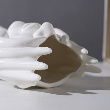 Hands and Face Shaped Flower Vase