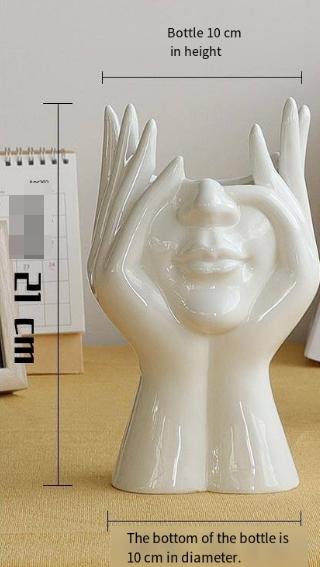 Hands and Face Shaped Flower Vase